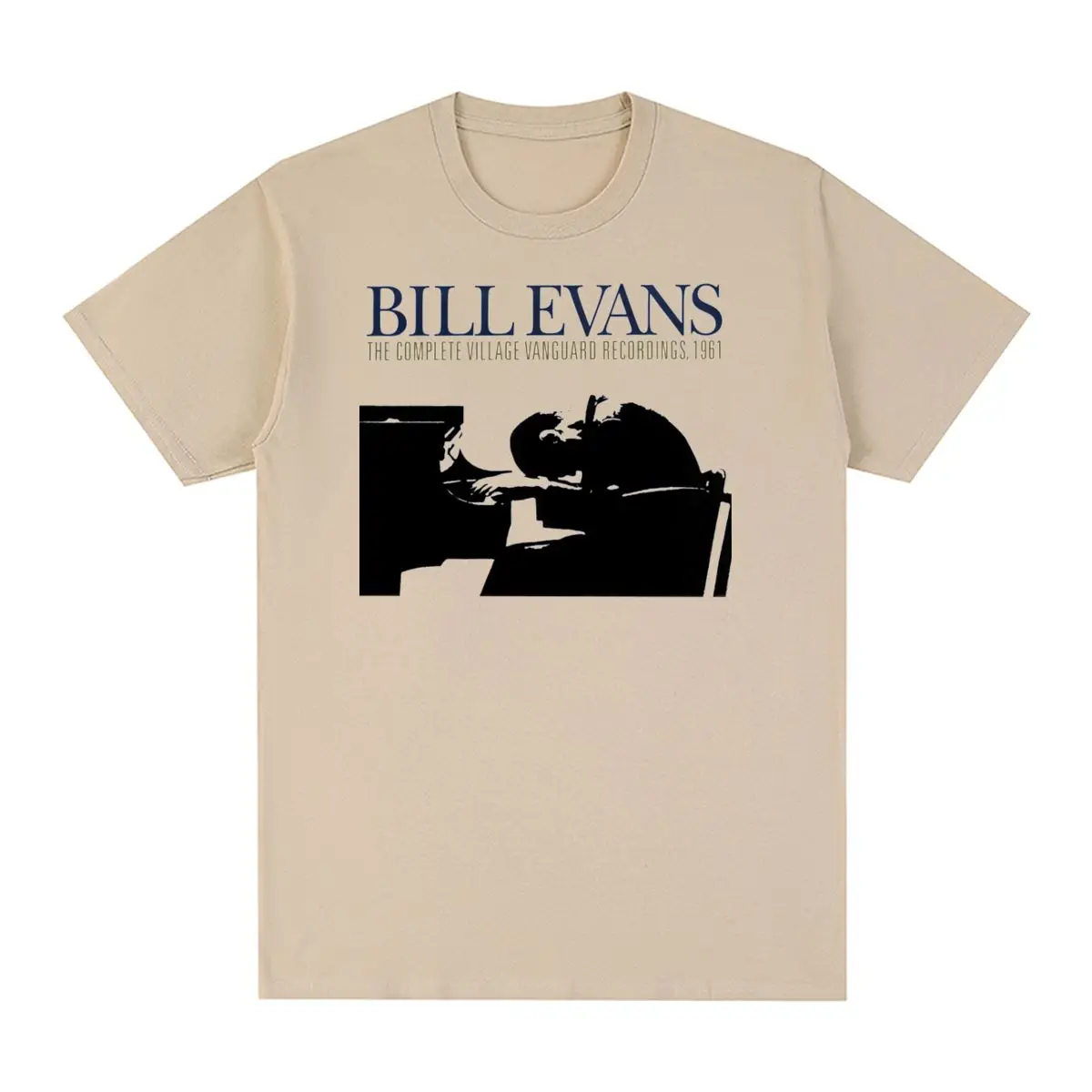 Bill Evans Vintage T-shirt Jazz Piano music 60s Cotton Men T shirt New Tee Tshirt Womens Tops