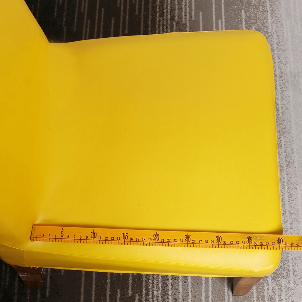 

Chair Cover Elastic Stretchy Waterproof Seat Case For Dining Room Banquet Party Wedding Event Yellow Style