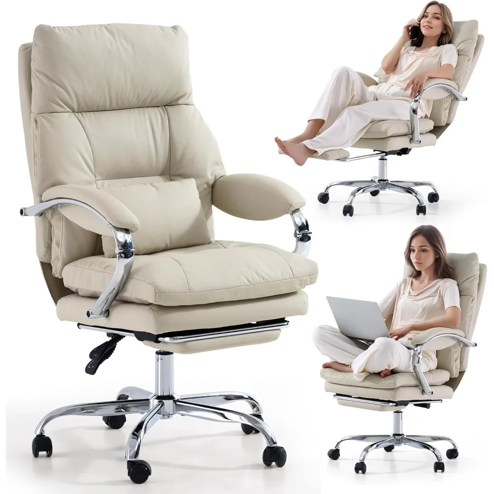 

Office Chair with Foot Rest, Ergonomic Executive Office Chair with Arms,Computer Desk Chairs with Wheels and Lumbar Support