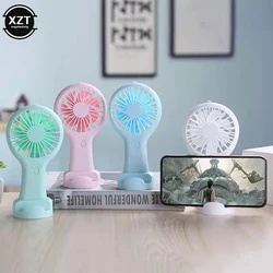 Usb Mini Fan Handheld Convenient And Ultra-quiet High Quality Portable Student Office Cute Small Cooling Fans With Phone Holder