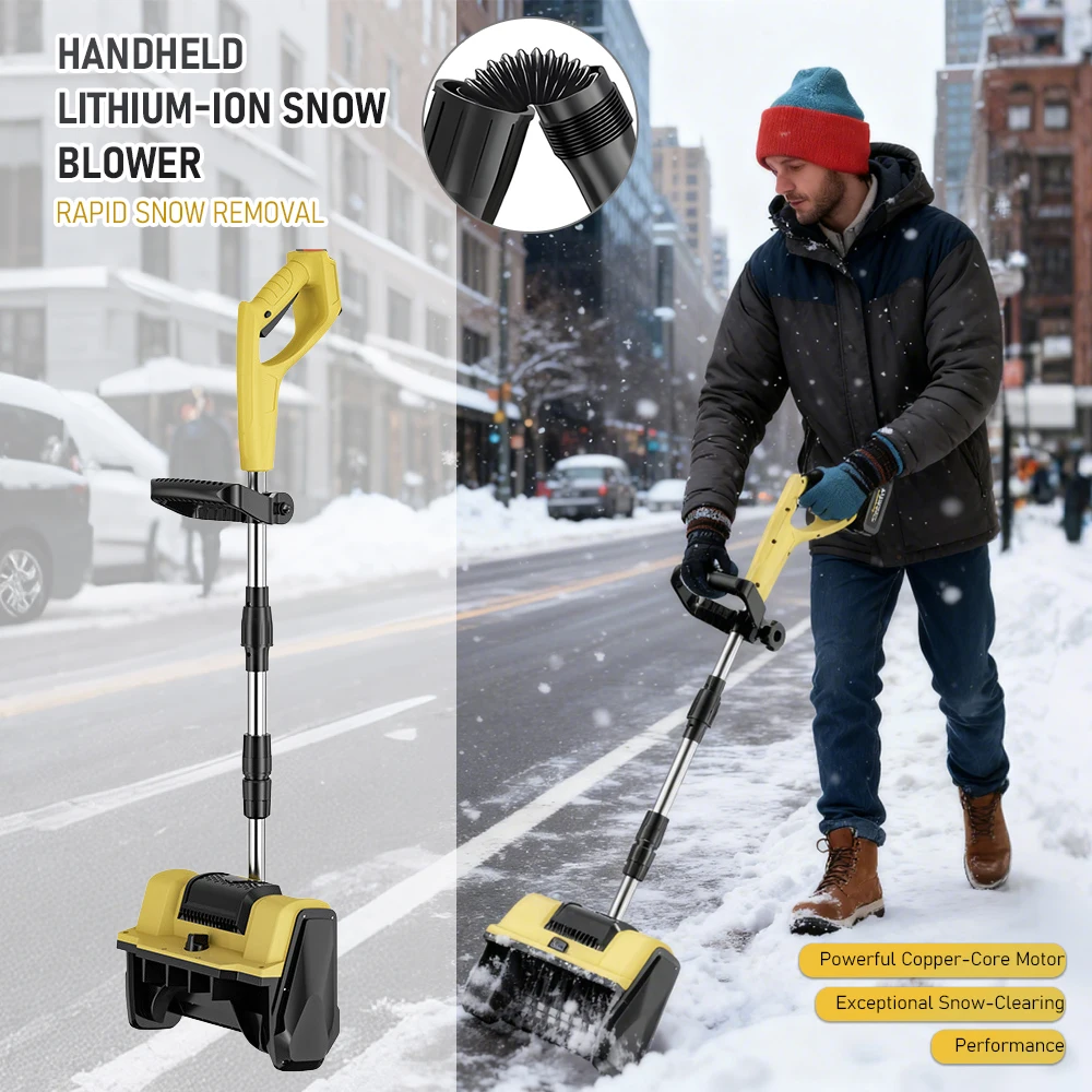 

Электрический складной снегоуборщик 1200 Вт, беспроводной снегоотбрасыватель, мощная лопата для уборки снега (без аккумулятора)