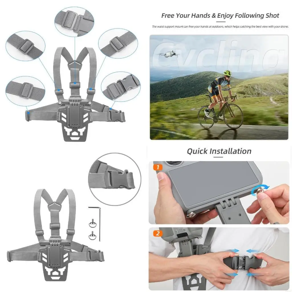 103F Umhängeband, Fernbedienungshalterung, Trageband mit Bildschirm-Aufhängeband für Mini4Pro