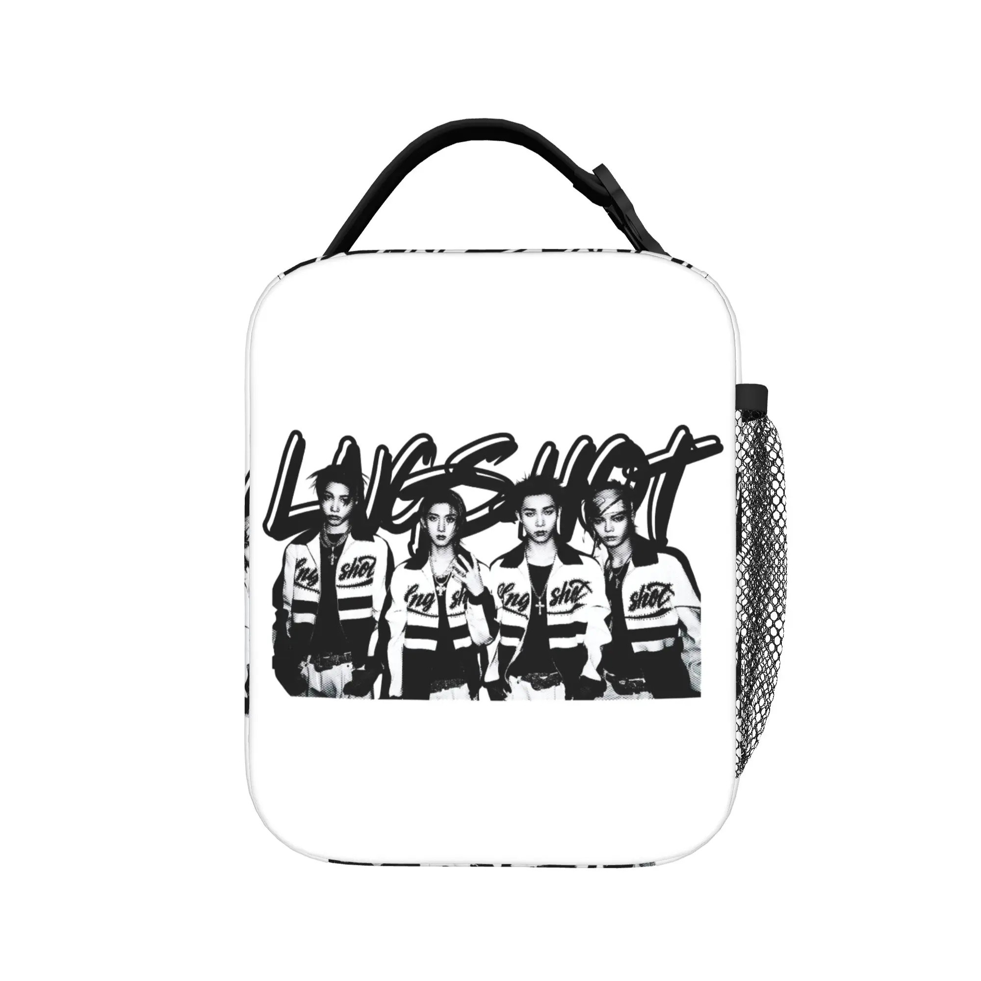 LNGSHOTs Kpop Boy Group  Thermal Insulated Lunch Bags for Office  Portable Bento Box Thermal Cooler Lunch Boxes
