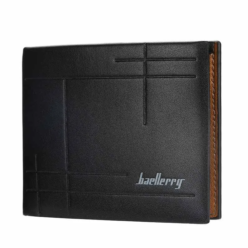 

2025 Men Short Soft Leather Slim Wallets Business Man Money Clip Multi-slot Credit Card Holder Purse Man Thin Minimalist Wallet