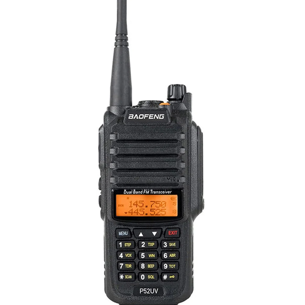 

P52UV BAOFENG Portable Walkie Talkie Dual Band Long Range Rechargeable Two Way Radio VHF/UHF Handheld Ham Radio