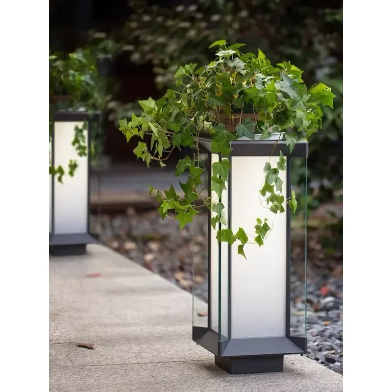 Modern simple and stylish IP65 waterproof aluminum LED garden light with light sensor 3000K warm white 5-year warranty,