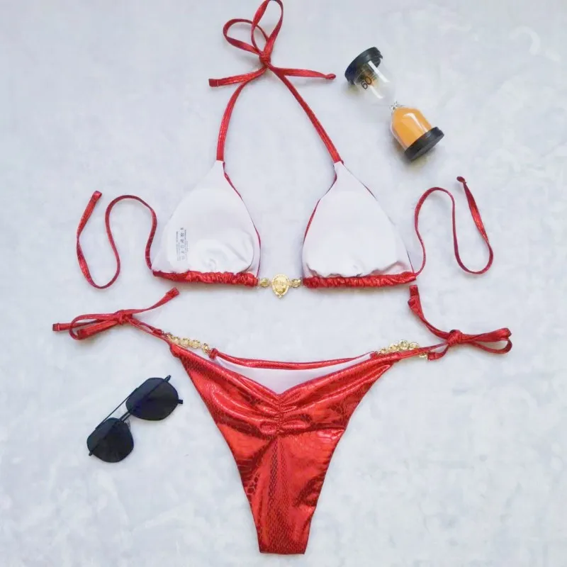 Micro String Badpakken Badpakken Sieraden, Tweedelige Sexy Parel Accessoires Bikini Sets Voor Vrouwen, Mini Badmode Extreme Badmode