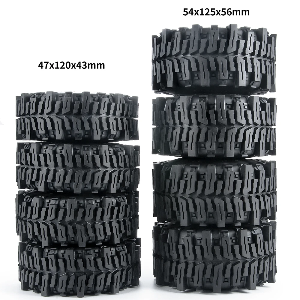 AXSPEED 1.9inch/2.2inch Rubber Tyres Wheel Tires for Axial SCX10 III AXI03007 AXI03004 Capra TRX-4 1/10 RC Car Monster Truck