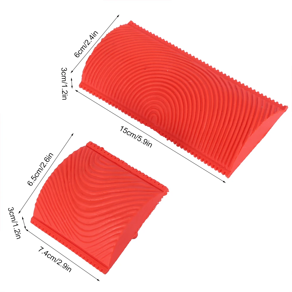 Pinceau en bois de caoutchouc pour décoration murale, outils de peinture à effet de Mars, peinture à effet de Mars, bois DONGotten, 2 pièces/ensemble