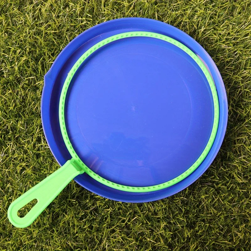 صانع فقاعات الصابون في الهواء الطلق آلة نفخ لوحة فقاعة الصابون الأزرق الداكن للأطفال هدية طبق كبير فقاعة مجموعة منفاخ #3