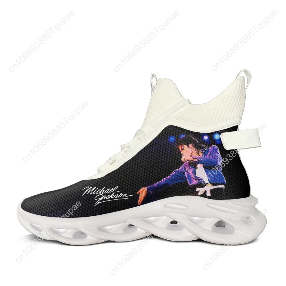 Michael Jackson High Top Flats Sneakers Pop Singer Dancer Mens Womens Running Shoes Sneaker Lace Up Mesh Footwear Custom Shoe