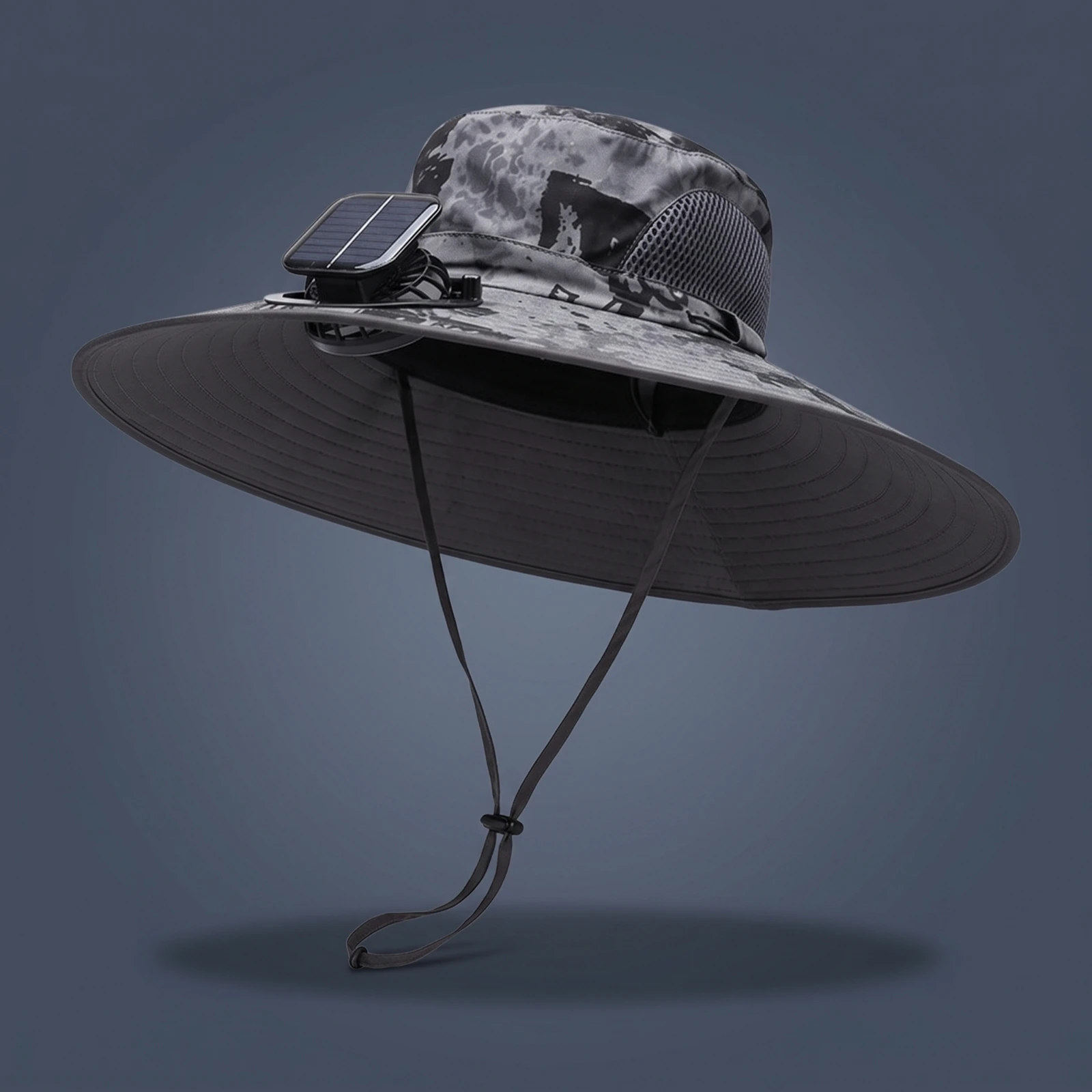 Solar Fan Hat Breathable Hat with Solar Fan Ventilated Hands-Hands-off for Anglers, Hiking, Gardening