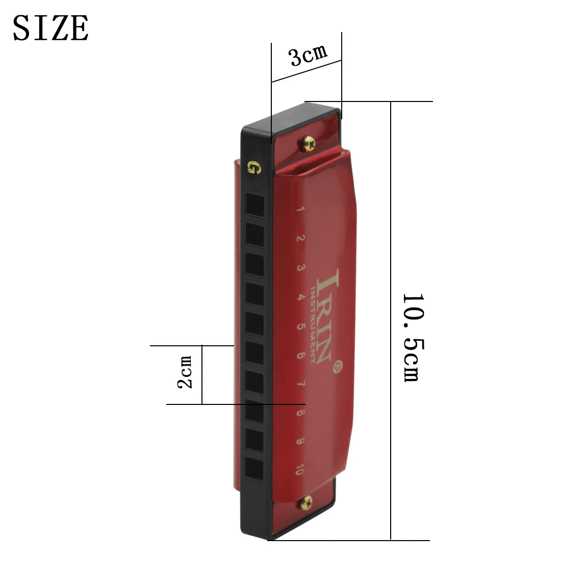 IRIN هارمونيكا 10 فتحات 20 نغمة نموذج جديد مشرق الأحمر النحاس هارمونيكا المبتدئين يسهل حملها الراقية آلة موسيقية متينة #6