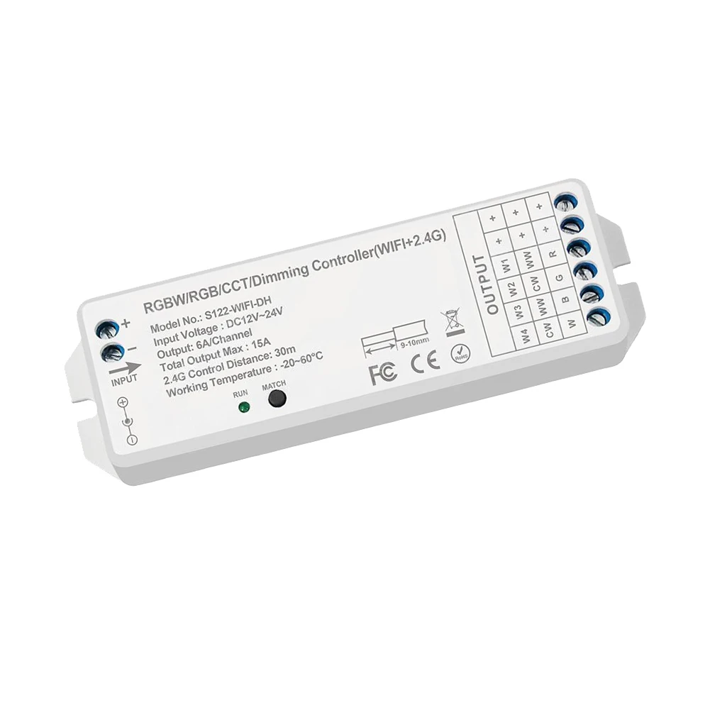 for Home Automation Switch for Smart LED Controller Energy Saving Led Controller 12V And 24V Input ABS Plastic Housing