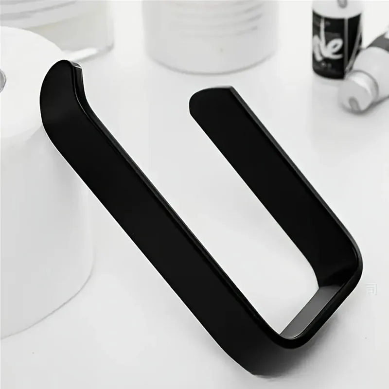 Toilet tissue holder without punch holes toilet paper holder household bathroom roll paper holder storage rack kitchen storage