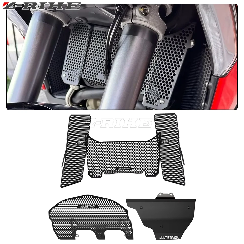 For Ducati Multistrada V4 S Pikes Peak S Sport Rally Motorcycle Radiator Guard Grille Oil Cooler Engine Cylinder Head Protection