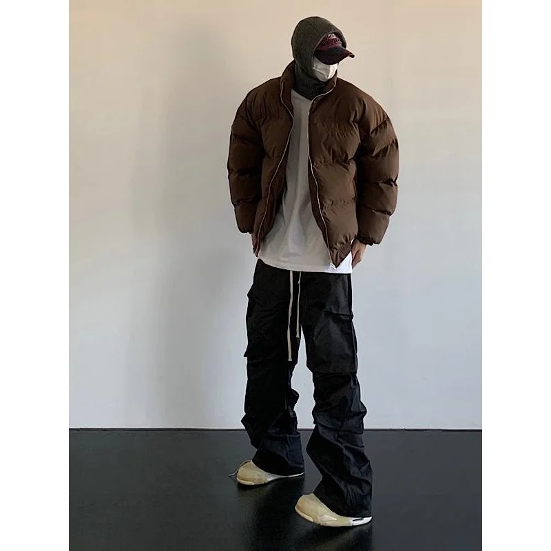 

Winter Thickened Work Clothes Cotton-Padded Jacket Men's Loose Leisure Warm Cotton-Padded Clothes Outfit Korean Style Versatile