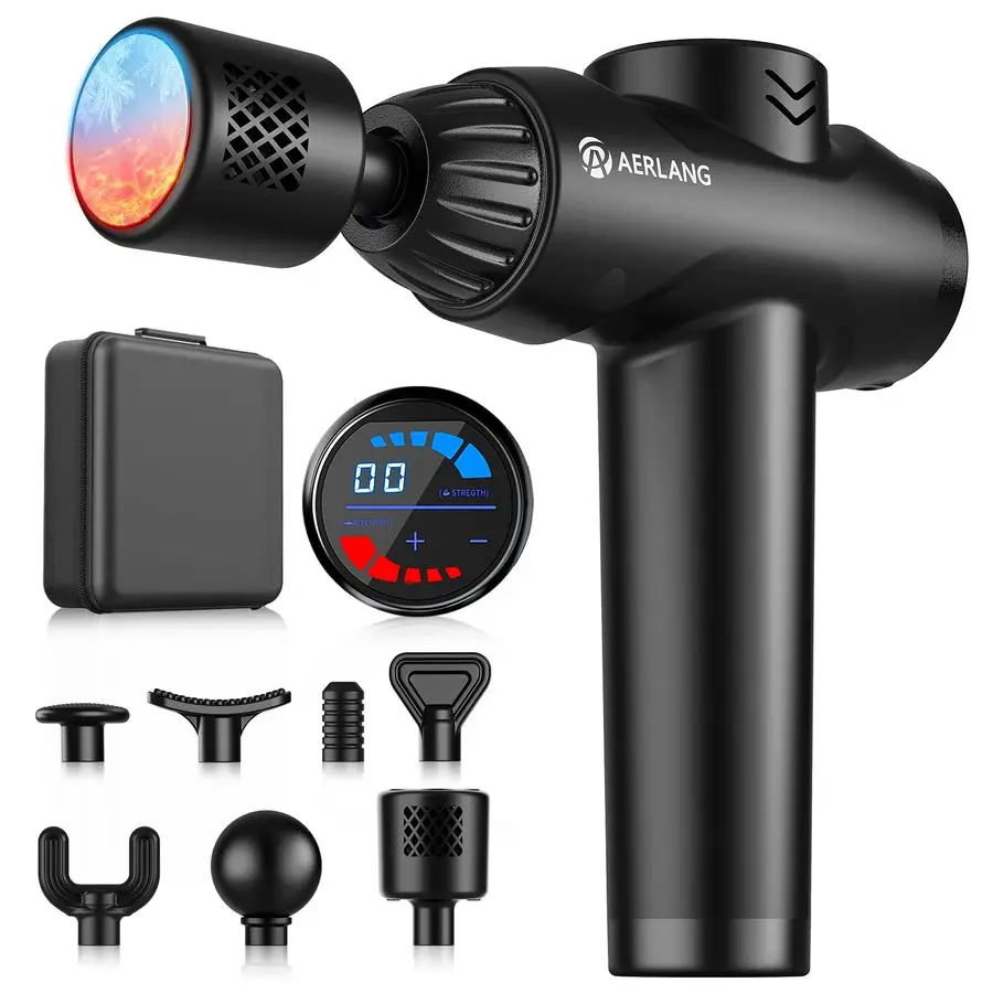 

Massage Gun with Heat and Cold,Deep Tissue Massage Gun, Back and Neck Massager for Pain Relief,Muscle Percussion Massager,Handhe