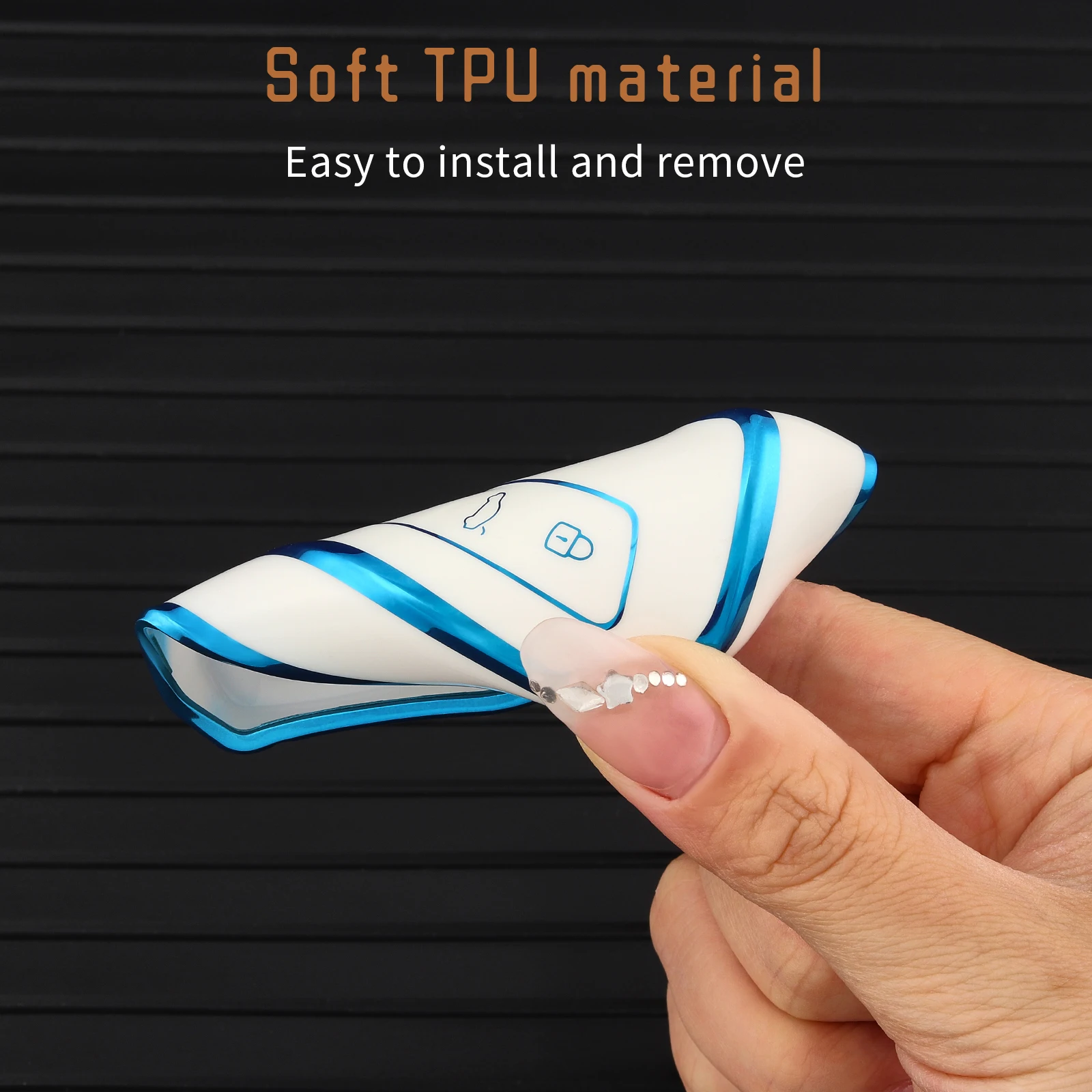 Custodia chiave per auto in TPU moda per VW Volkseagen Golf 8 MK8 ID.3 ID.4 Cupra Skoda Octavia A8 SEAT Leon MK4 Formentor Tarraco Copertura chiave