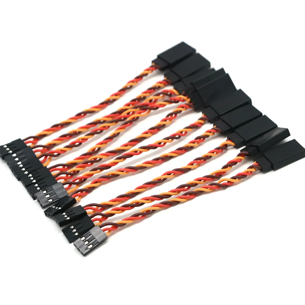 10pcs 10 / 15 / 30 / 50 / 100cm Servo Extension Cable 30 / 60 core For Futaba JR Anti-interference Servo For RC Helicopter Part/