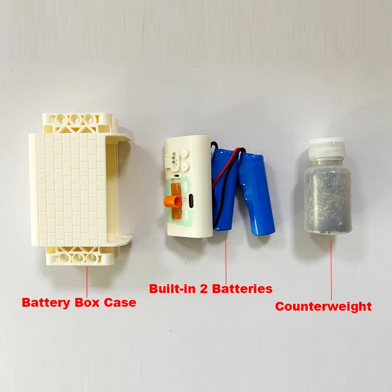 Caja de batería de litio recargable MOC, herramienta de potencia multifunción, Control de ajuste de velocidad del Motor del tren del coche para bloques de construcción 8878