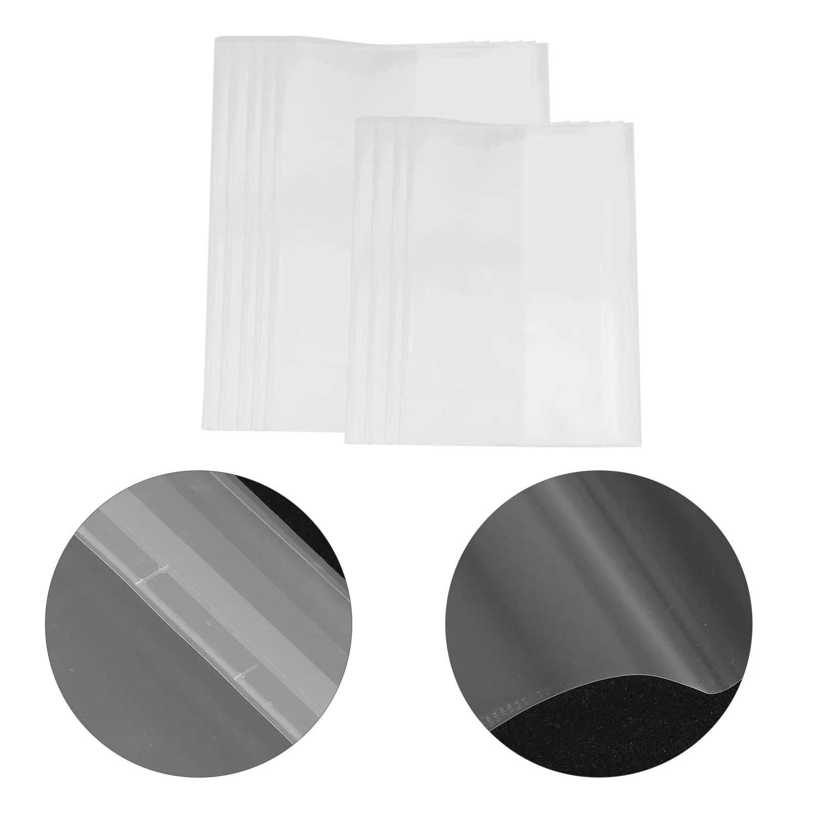 

20 Pcs Book Wrap Adhesive Protector Plastic Cover for Books Exercise Detachable Clear Sleeve Covering School Textbook Polyester
