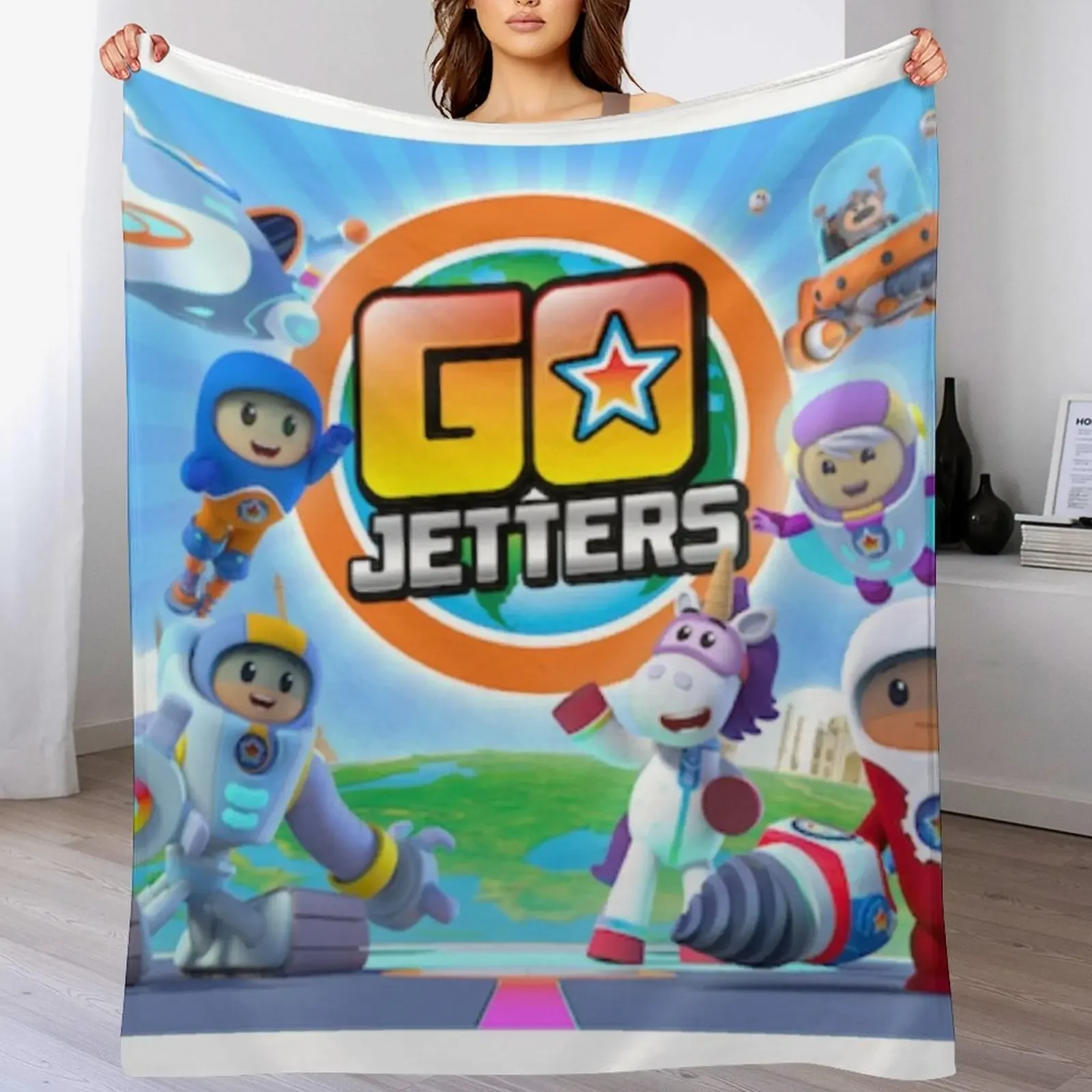 

Go Jetters Design Throw Blanket for sofa Picnic Summer Beddings Beautifuls Blankets