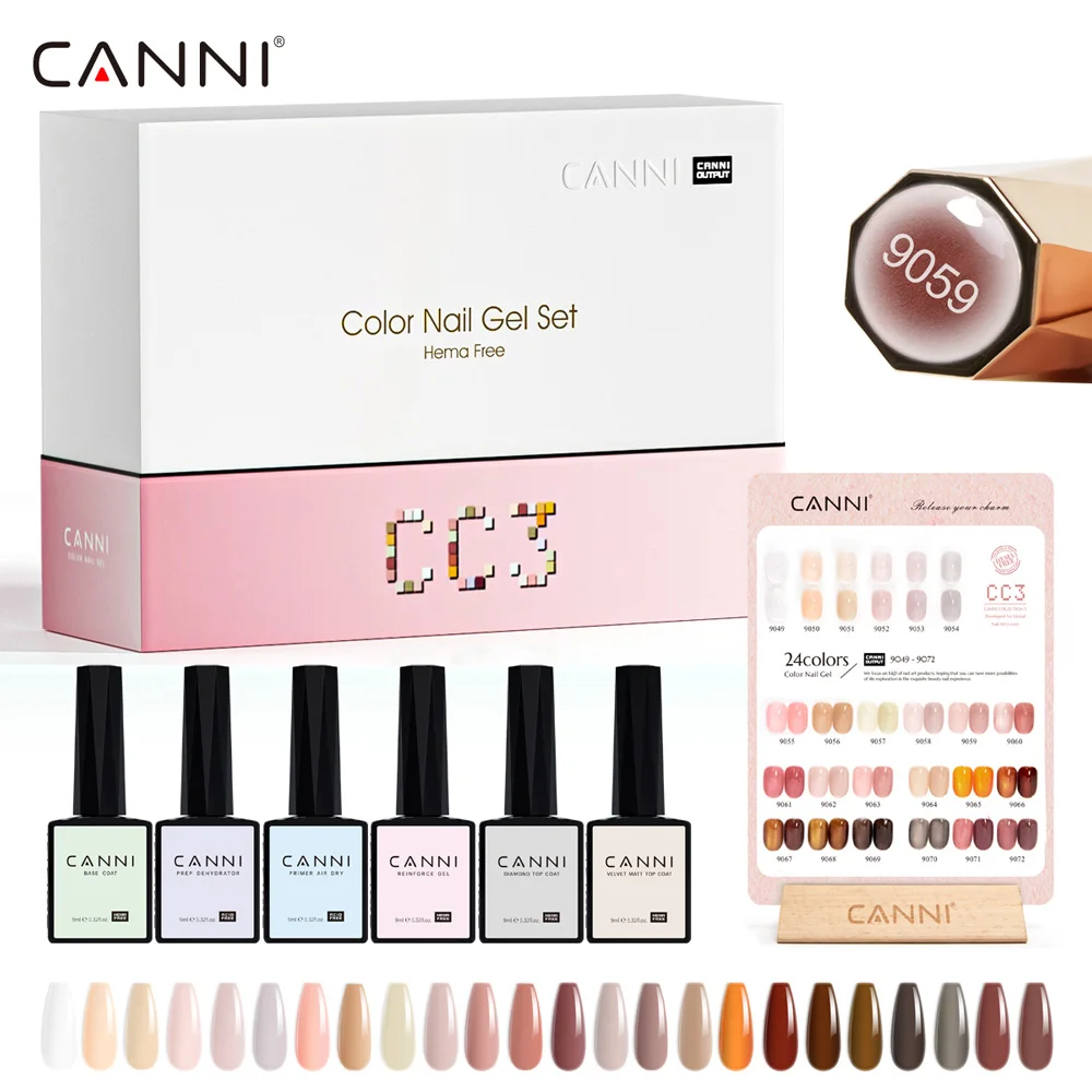 Canni TPO-FREIER Nagel-Gel-Lack 9ml Jelly-Farbe Transparent Semi-Permanent Natürliche Nude-Kollektion Französischer Nagel-Gel-Lack – Detail 1