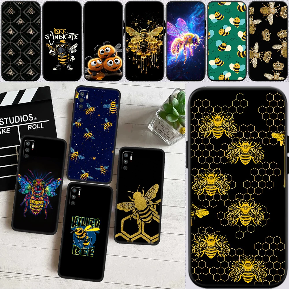 Bees Cartoon Phone Case for Samsung Galaxy M06 M15 M16 M35 M55 M56 A36 A42 A50 A50S A51 A52 A32 A33