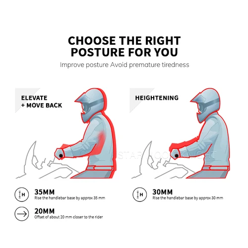 Imagen 2 del producto Para Loncin VOGE 300 AC DS 300AC 300DS 500R 500AC 500DS 500DSX 650DS accesorios CNC elevador de manillar montaje de abrazadera de elevación