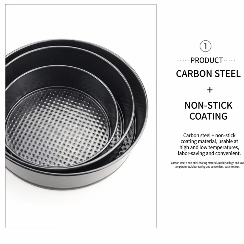 Mould tools Non Stick Baking Mould Leakproof Removable Bottom Springform Pan Carbon Steel Round Cake Pan Oven Safe