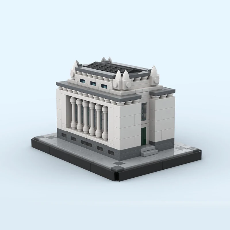 City Street View Model MOC Building Bricks The Headquarters Modular Technology Children Holiday Gifts Assemble Toys Suit