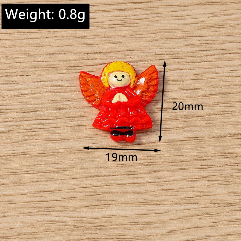 10 Stück 10x12mm Cartoon-Weihnachtsmann-Cabochons aus Kunstharz für die Schmuckherstellung, DIY-Haarschmuck und Bastelzubehör – Detail 13