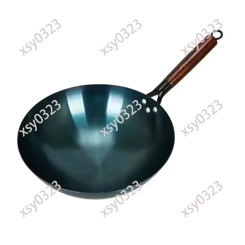 

Traditional Chinese iron cooking pot/Iron pan/Round bottom with non-stick surface/Single handle/For household and commercial use