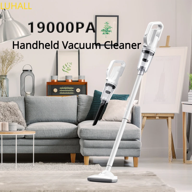 19000pa Wireless Portable Handheld Vacuum Cleaner 120W High Power Low Noise Home and Car Dual-Purpose Cordless Cleaning Machine