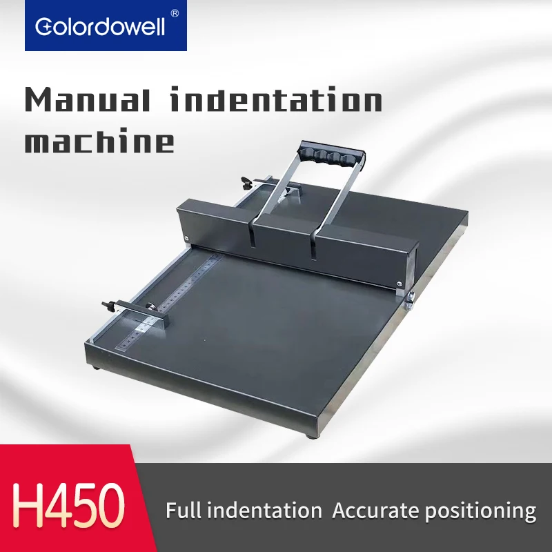 H450 New Manual Desktop Paper Creaser 450mm Indentation Folding Creasing Machine Easy Operate Paper Processing