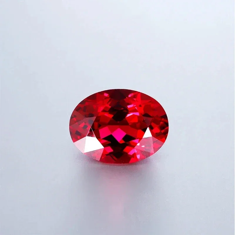 YanYao Jewelry  2024 Hot Sale Oval Red Lab Ruby Loose Gemstones for Jewelry Making