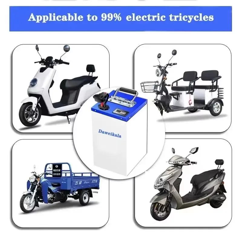 

60V Super Capacity Triple Lithium Battery - 200km Long Range for Electric Tricycle/Motorcycle | High Power & Extended Life