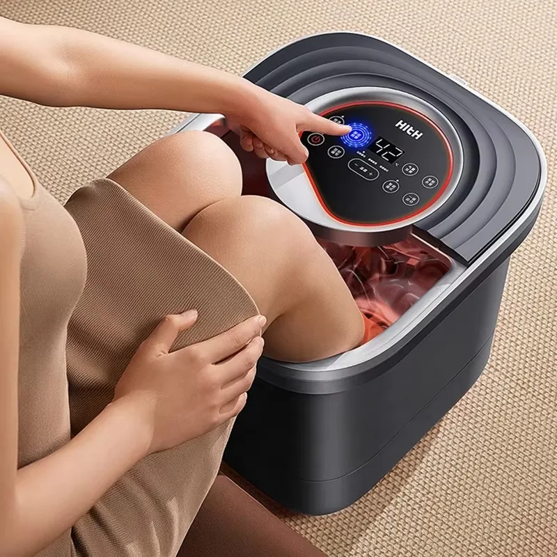 Portable Electric Foot Massager With LCD Screen 5 Smart Modes And Bath Massager Foot Spa Bucket