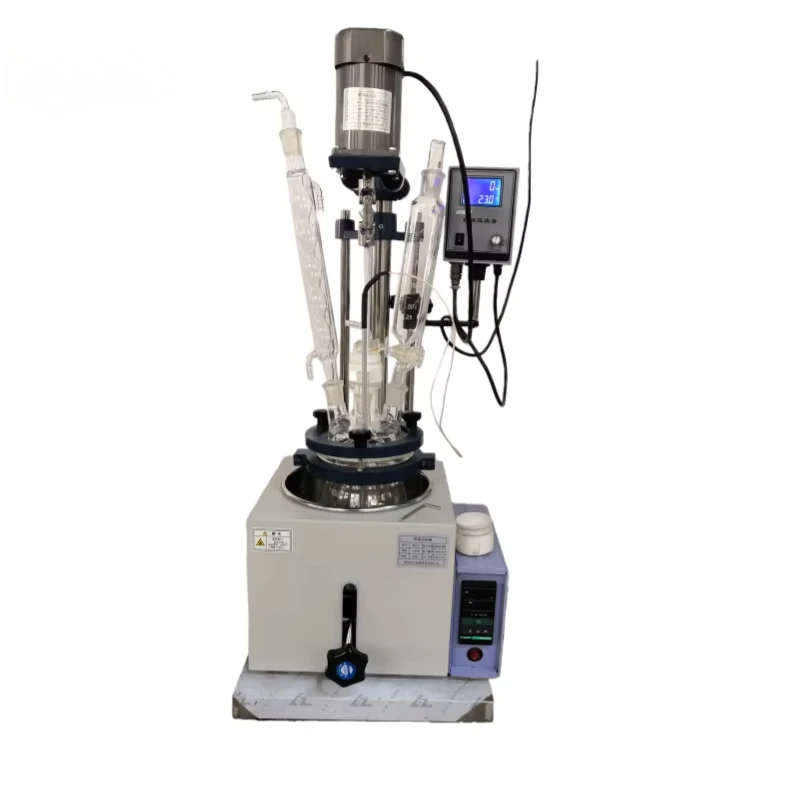 

Single-layer Glass Reactor With Automatic Lifting Mechanism, 1L-5L, Customization Accepted. Essential For Laboratories.