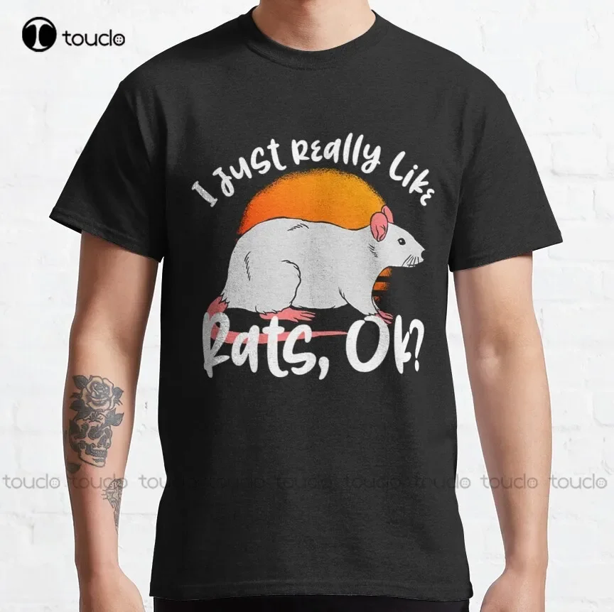 Best Rat Dad Ever I Just Really Like Rats    Classic T-Shirt Girls White Shirt Custom Gift Outdoor Simple Vintag Casual T Shirts