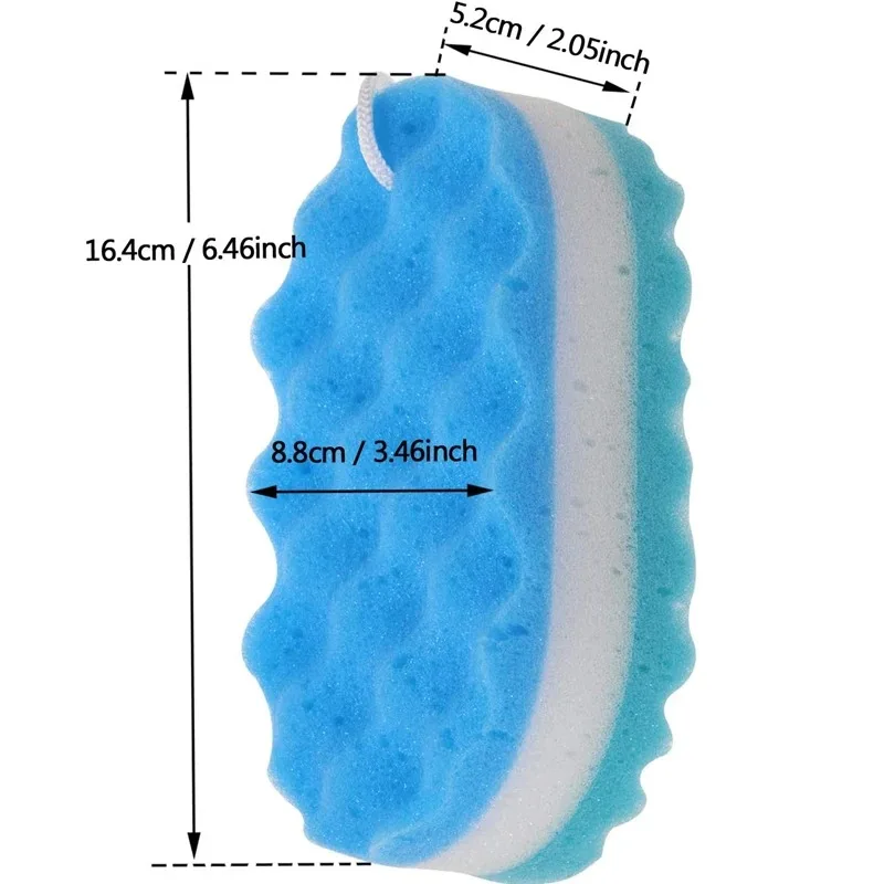 Weicher Badeschwamm, Körperpeeling, Bast Wisp, Massagebürste, Körperwaschlappen, Hautwäscher, Entspannung, Peeling, Hautpflege, zufällige Farbe