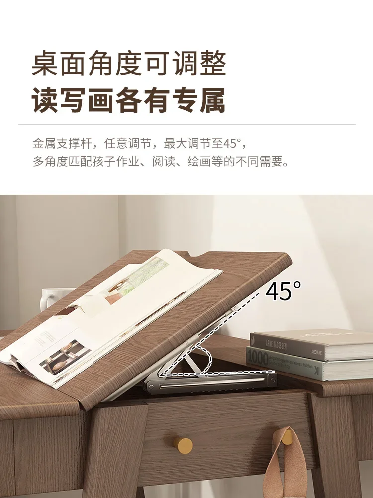 Solid wood desk, small household student writing desk, Chinese style bedroom, children's study desk, desktop computer desk