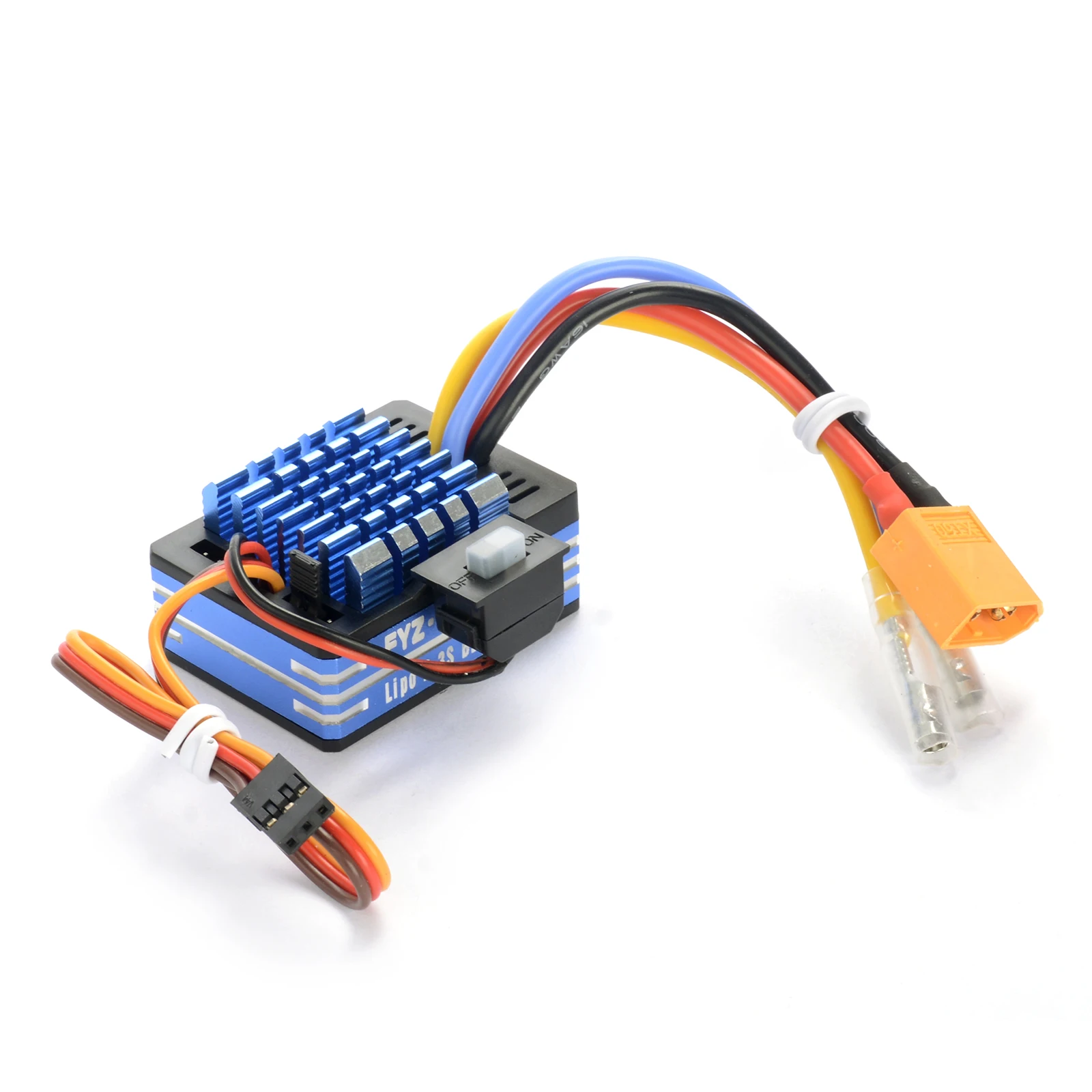 PYFORE 80A Brushed ESC 2-3S Waterproof for RC Vehicles Boats Tanks - 6.5V/5A Modification Upgrade Accessory