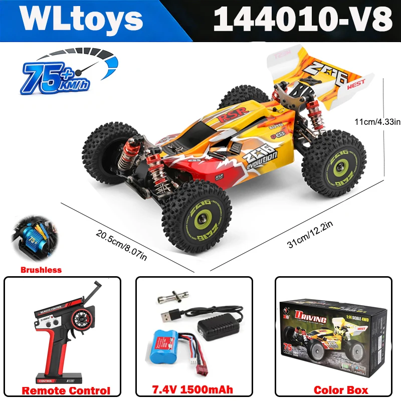 

WLtoys 1/14 RC Cars (144010 144001 144002 144011 144016 144018) 2.4G High Speed Racing toys Box For Kids And Adults Gift