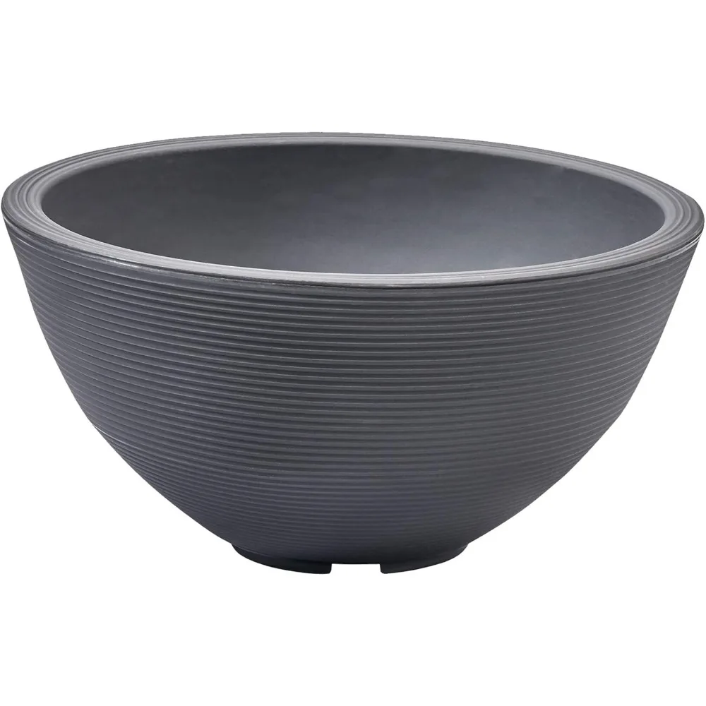 

Crescent Garden Delano Planter, Double-Walled Plant Pot, 26-Inch (Slate)