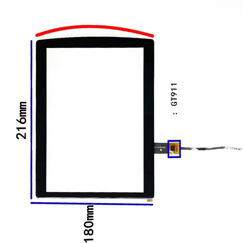 

9.7inch 2.5D 6Pin Touch ZB097GS0416A For CS-CTP10183-A FPC Car Touch Sensor Panel GPS Parts Digitizer For Tesla Radio Glass