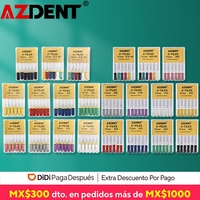 6Pcs/Pack AZDENT Dental Hand Use K-Files 21/25mm/31mm Stainless Steel Endodontic Root Canal Files Dentist Tools Dental Files Lab