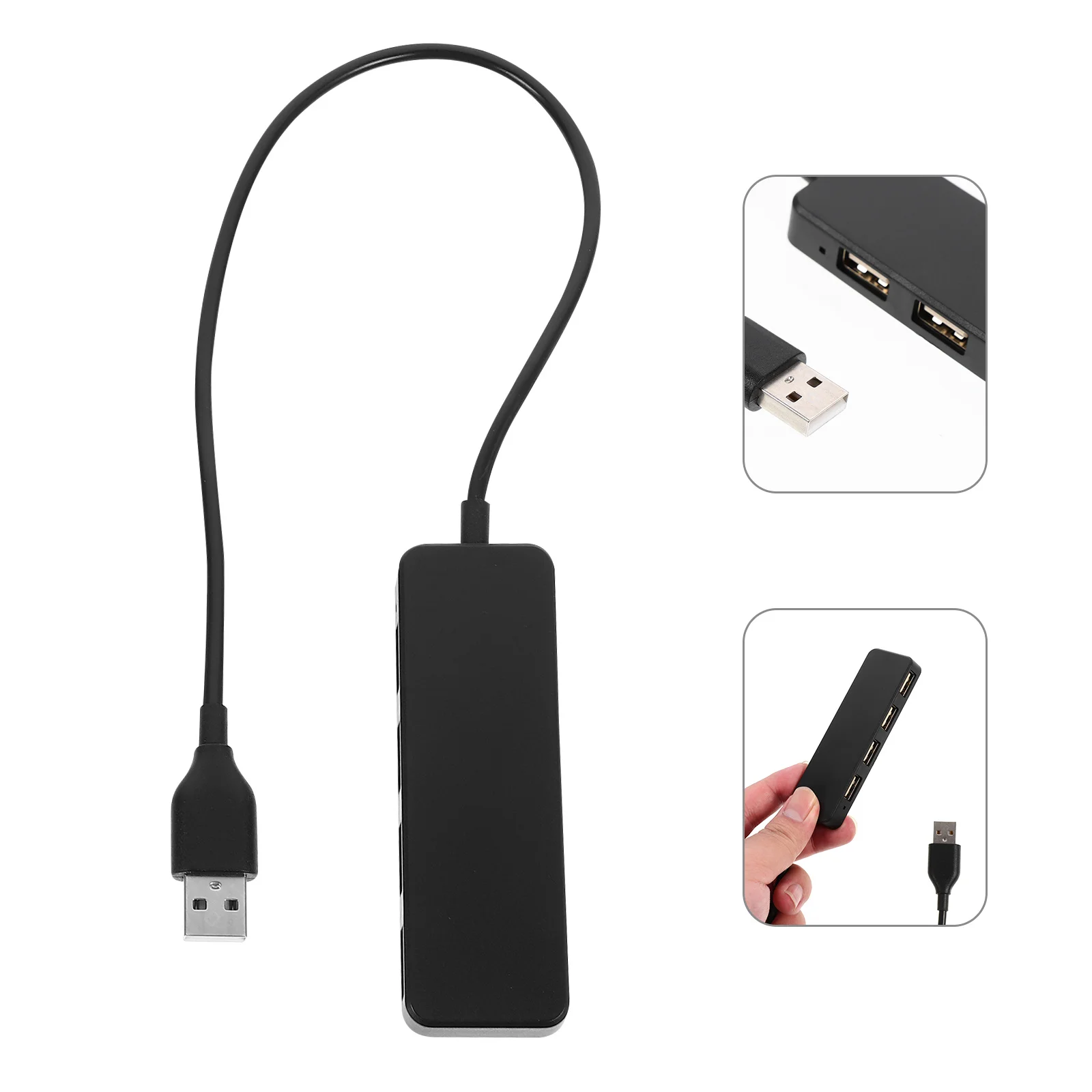 

1Pcs USB Hub 4 Ports USB 2.0 Plastic Adapter High Speed Splitter for Laptop Notebook Desktop Tablet Efficient Data Transfer