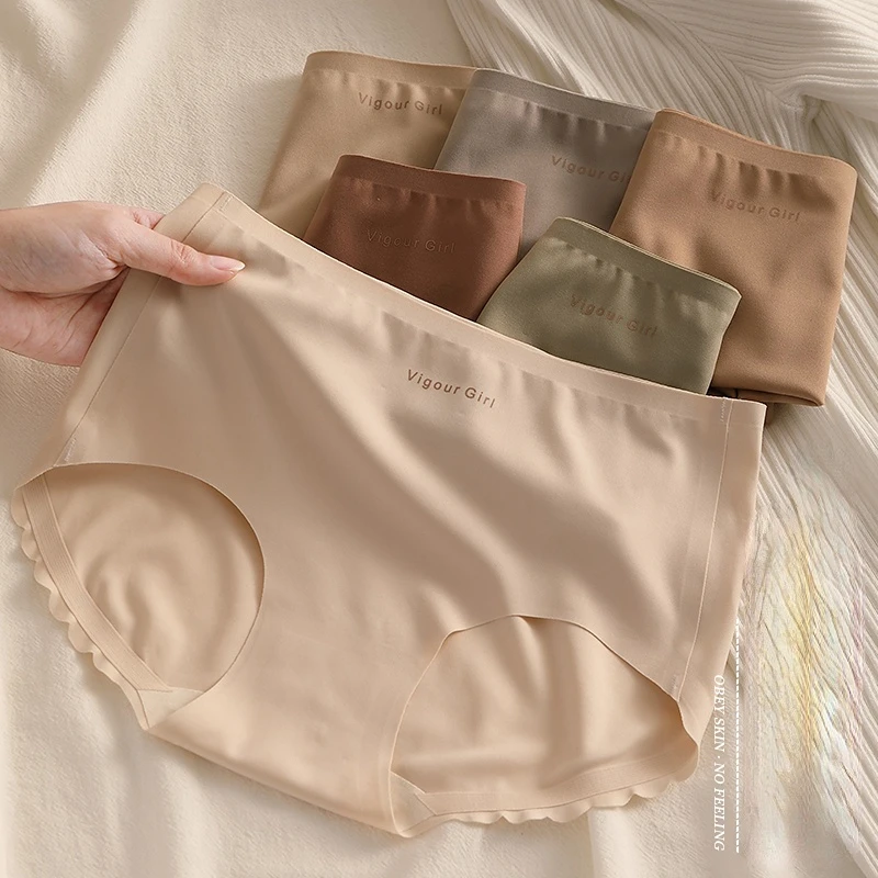 Mid waist Seamless Panties For Woman Underwear Briefs Morandi color Everyday Female Panties For Ladies Intimates Sexy Lingerie